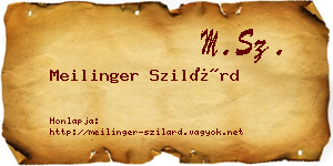 Meilinger Szilárd névjegykártya